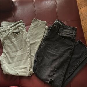 Stylish Black and Cream Women's Jeans